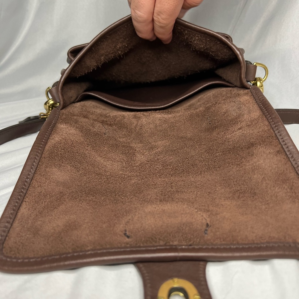 Vintage Brown Leather Coach Station Bag / Crossbody 🤎🎬 - Picture 9 of 16